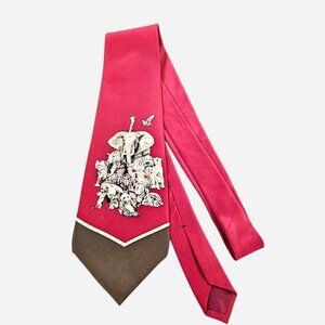 Vintage World Wildlife Fund (WWF) Animal Men's Silk Necktie from the 90s